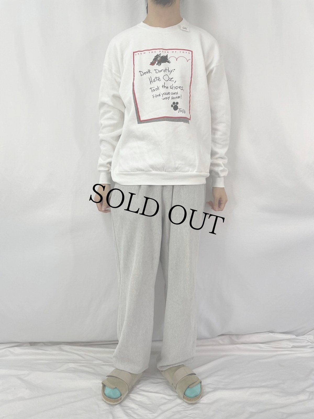 画像2: 90's The Wonderful Wizard of Oz USA製 "FROM THE DESK OF TOTO" プリントスウェット XL (2)