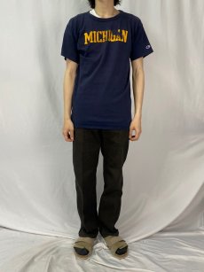 画像2: 80's Champion USA製 トリコタグ "MICHIGAN" プリントTシャツ L (2)