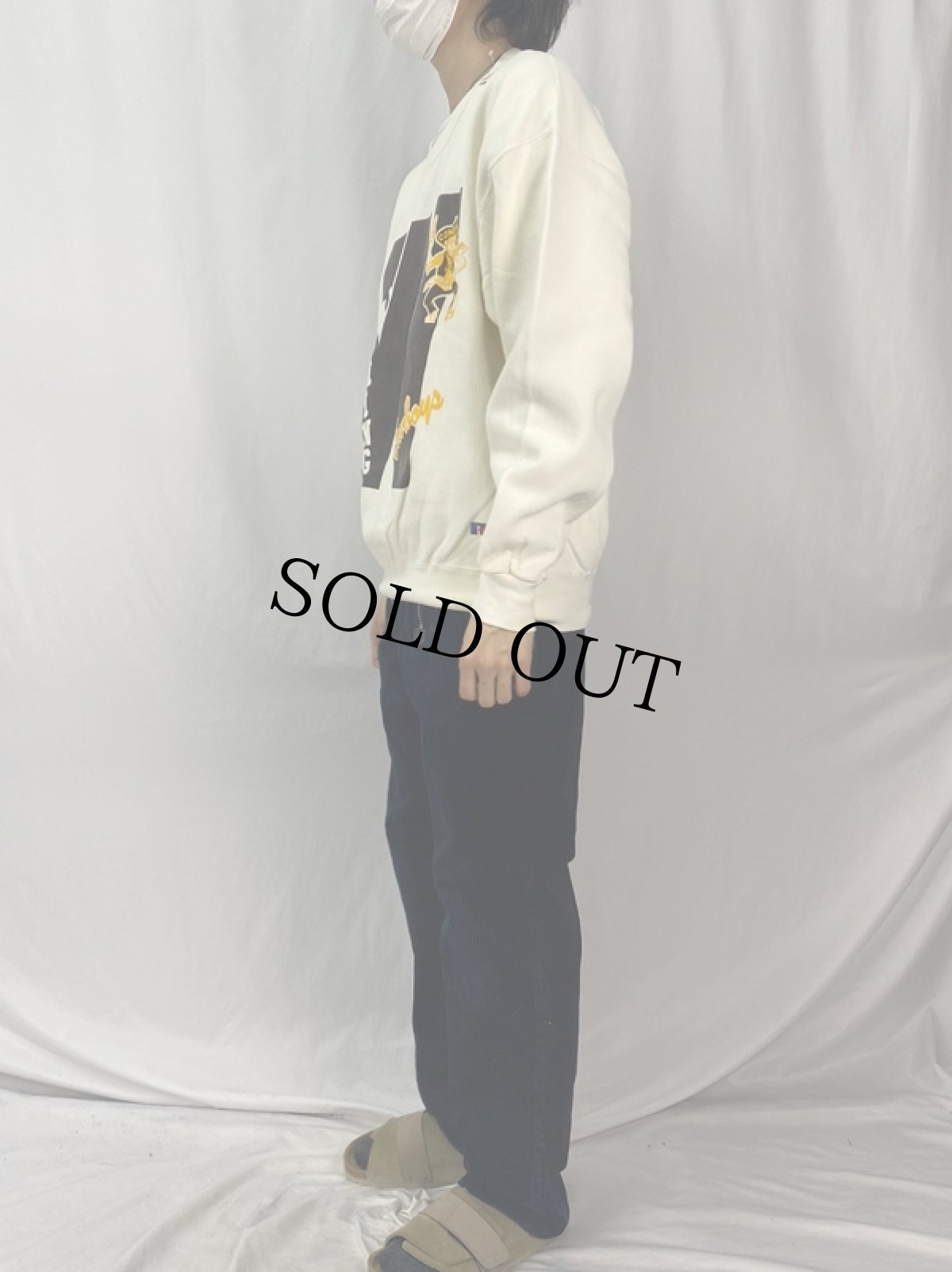 画像3: 90's USA製 "WYOMING" 発泡プリントスウェット XL (3)