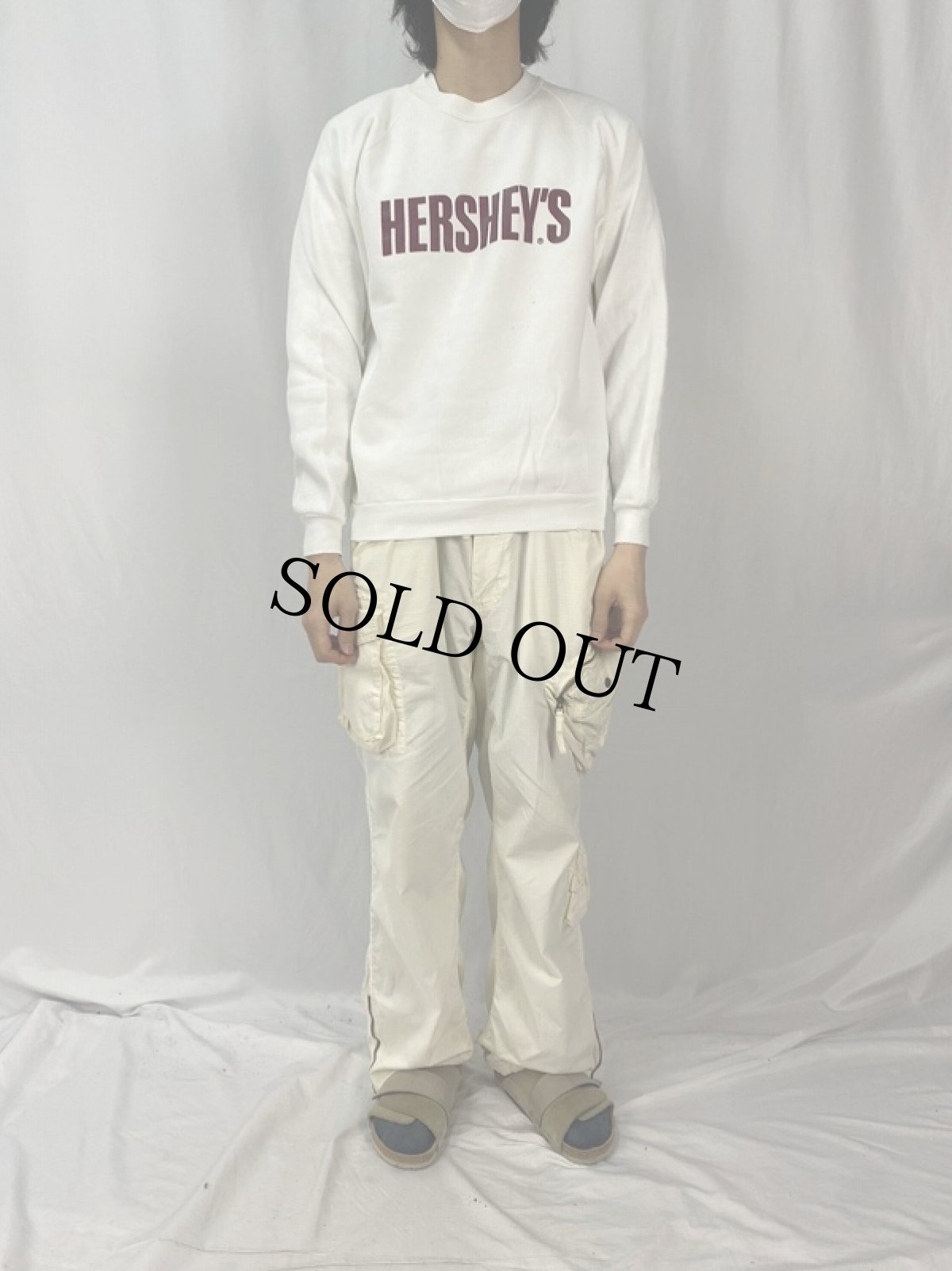 画像2: 90's HERSHEY'S USA製  お菓子企業プリントスウェット L (2)