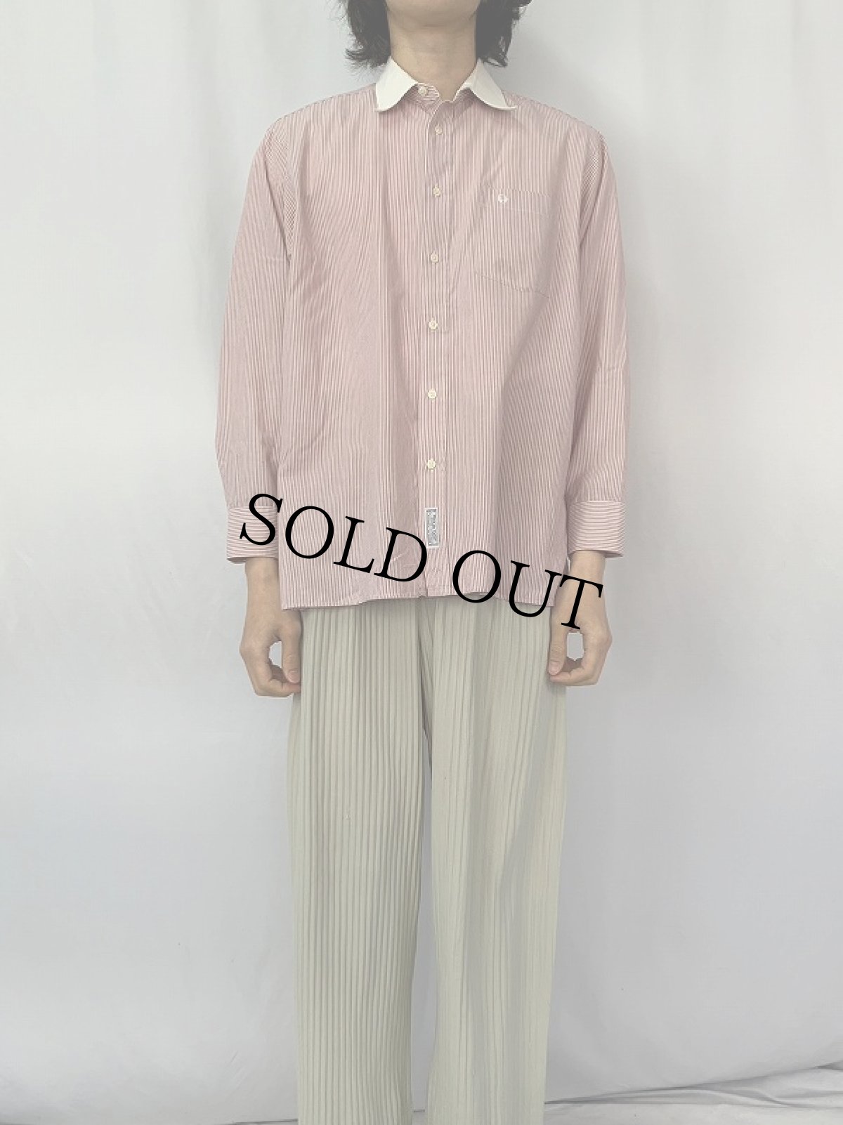 画像2: 80〜90's Christian Dior CHEMISES ストライプ柄 ドレスシャツ (2)