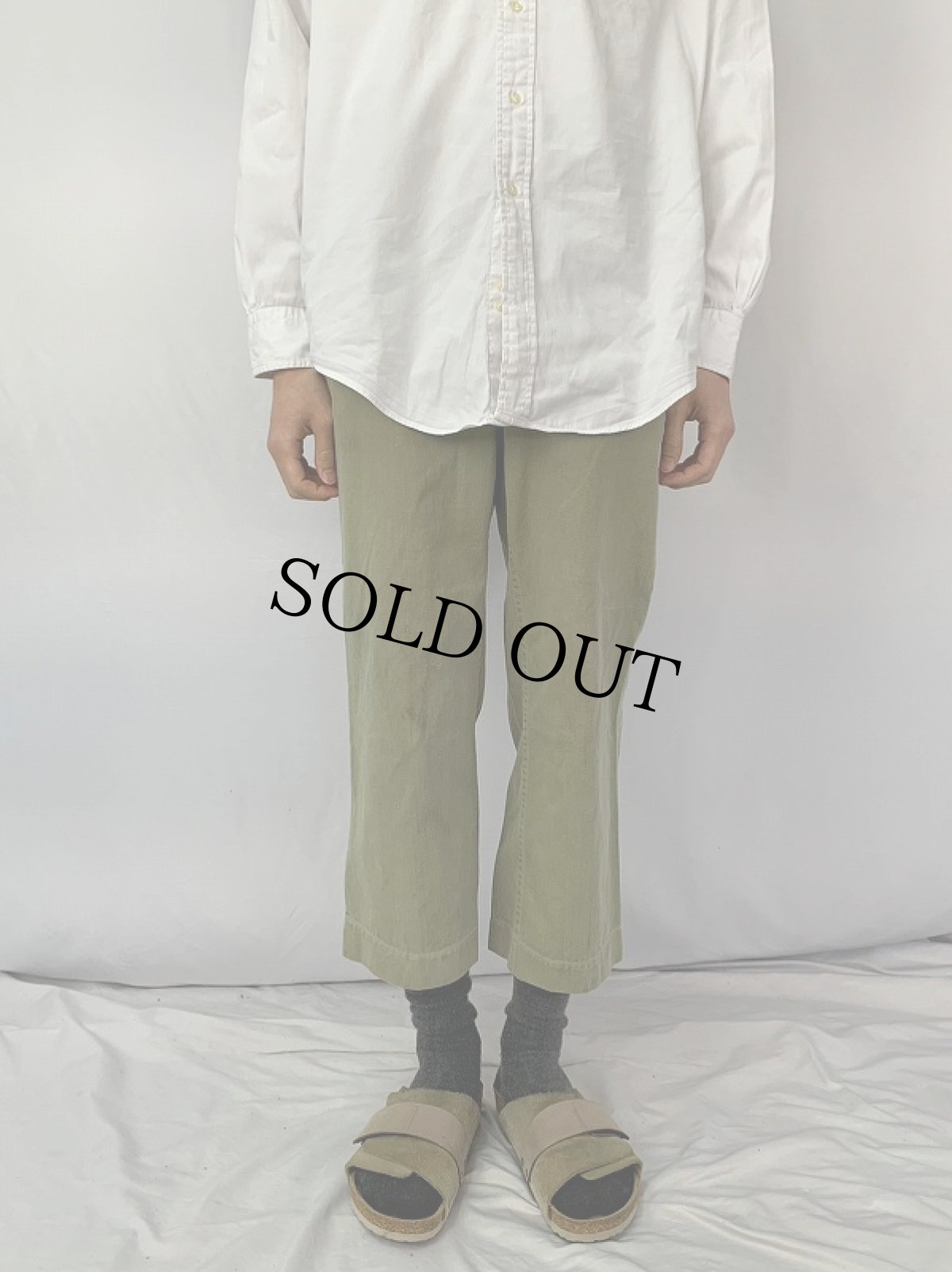 画像2: 40's Canadian Army ワークトラウザーズ W29 (2)