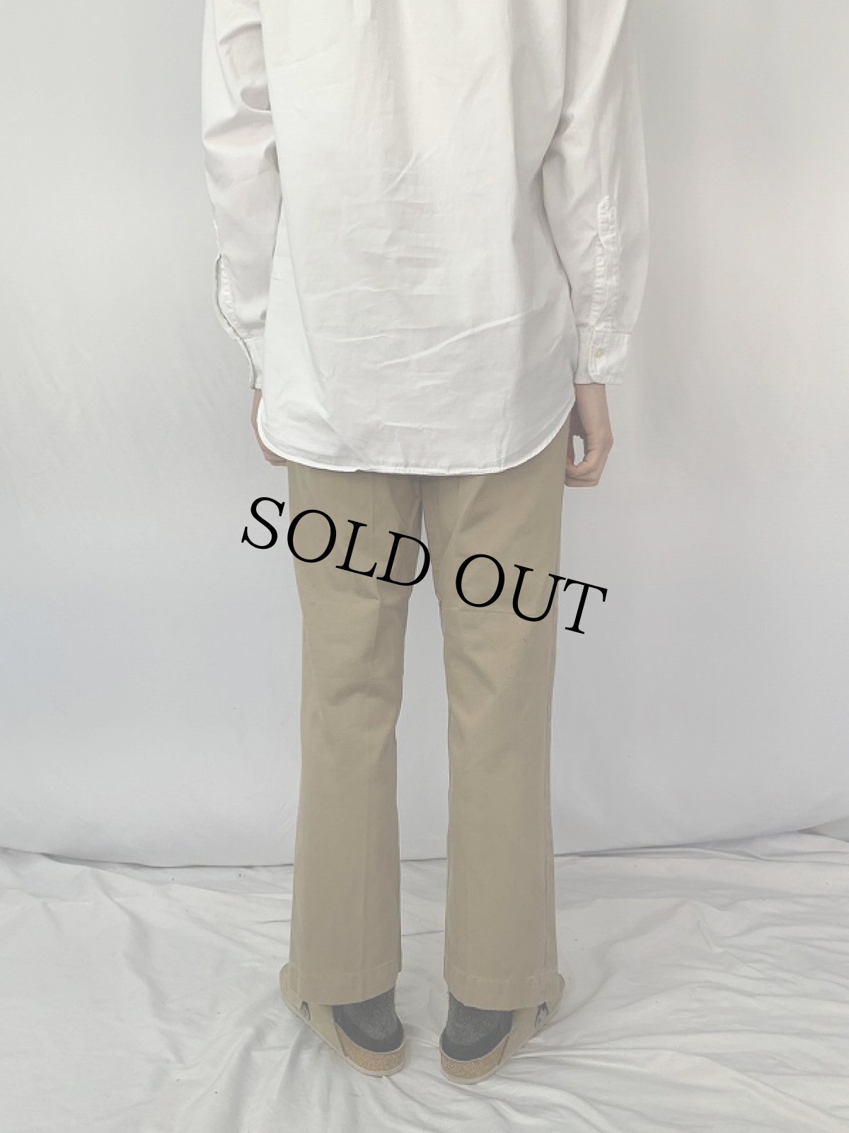 画像4: 70's ギリシャ軍 チノトラウザーズ W29 (4)