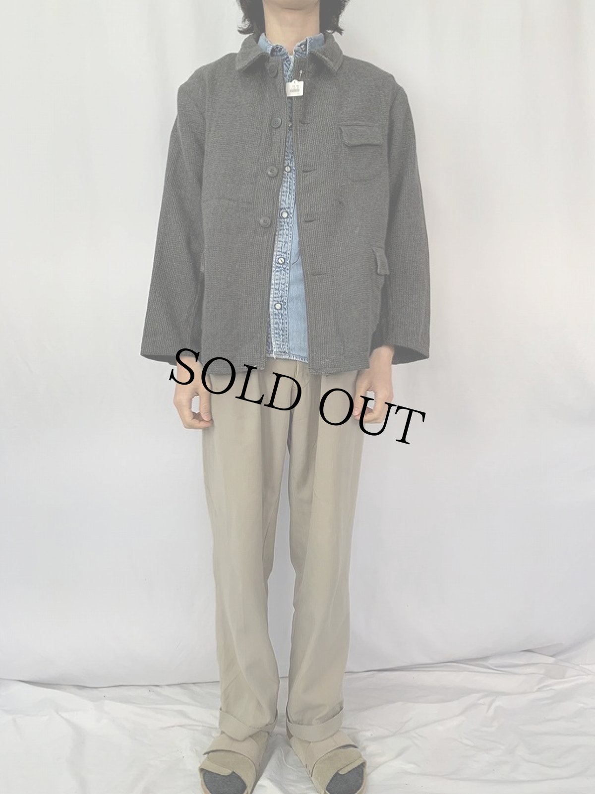 画像2: 50's EURO FRANCE製 ファーマーズジャケット (2)