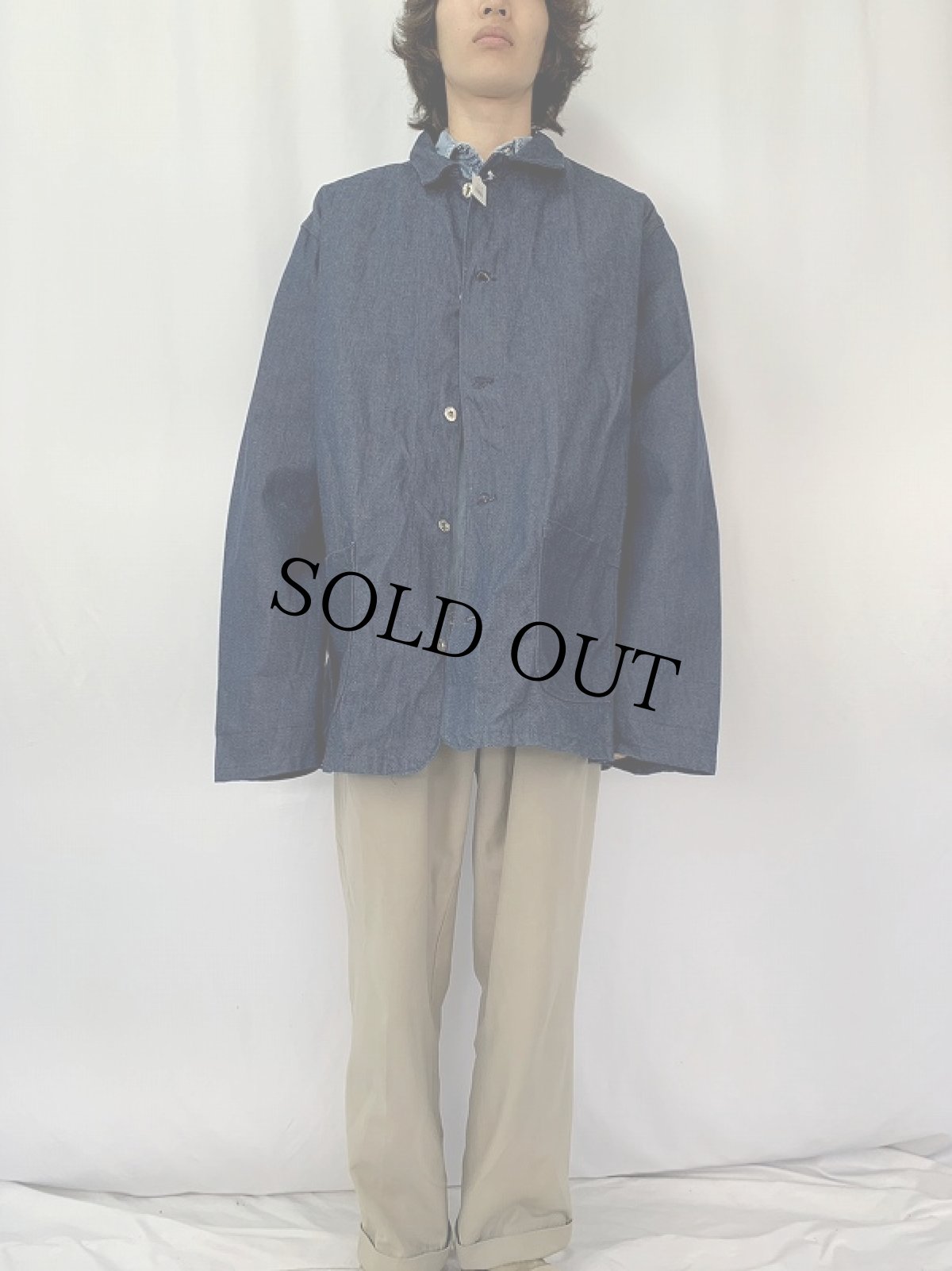 画像2: 70〜80's Anchor Textiles CANADA製 デニムカバーオール DEADSTOCK SIZE50 (2)