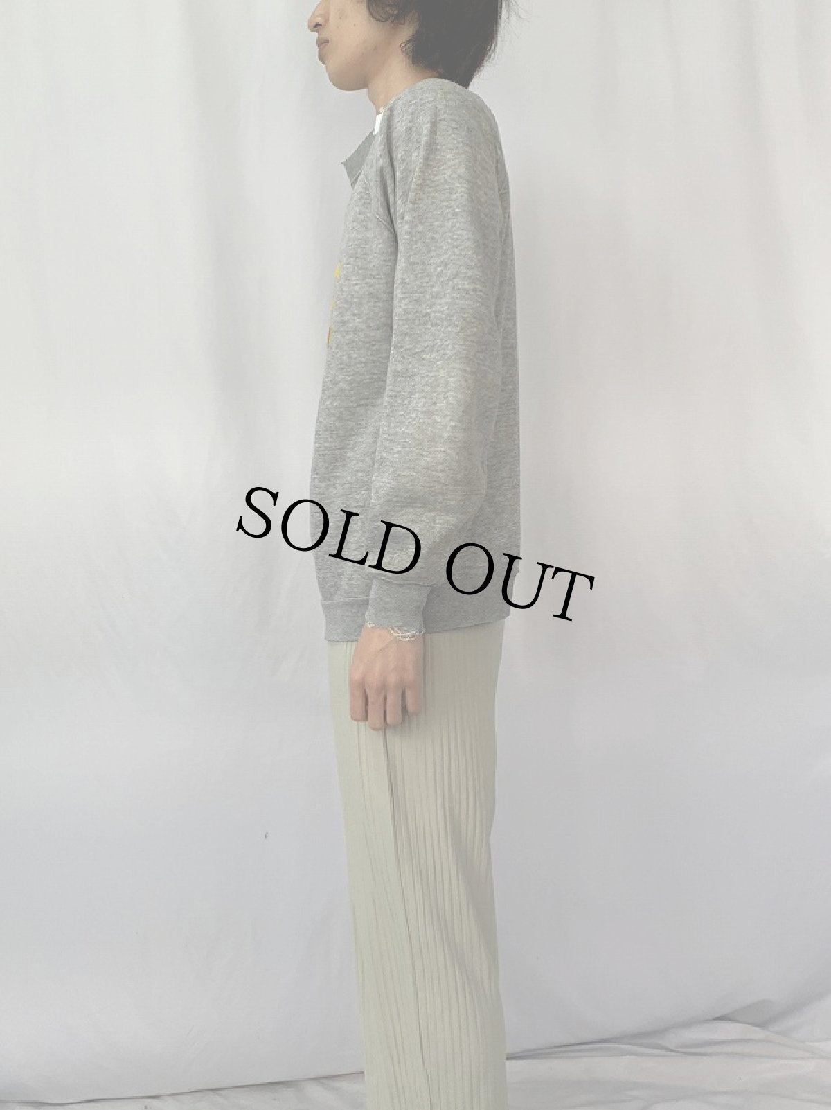 画像3: 80's ブート GUCCI ロゴプリント ラグランスウェット (3)