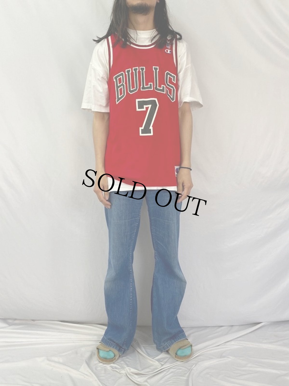 画像2: 90's Champion CHCAGO BULLS USA製 "KUKOC" メッシュゲームタンクトップ SIZE44 (2)