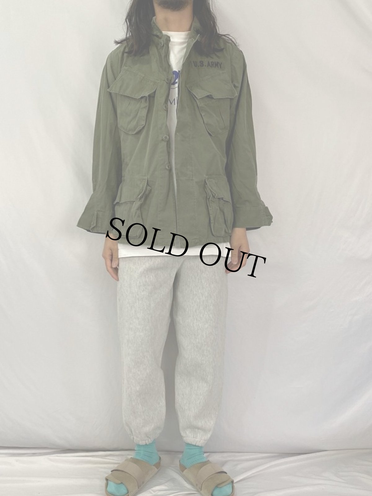画像2: 60's U.S.ARMY ジャングルファティーグジャケット 3rd SMALL-REGULAR (2)