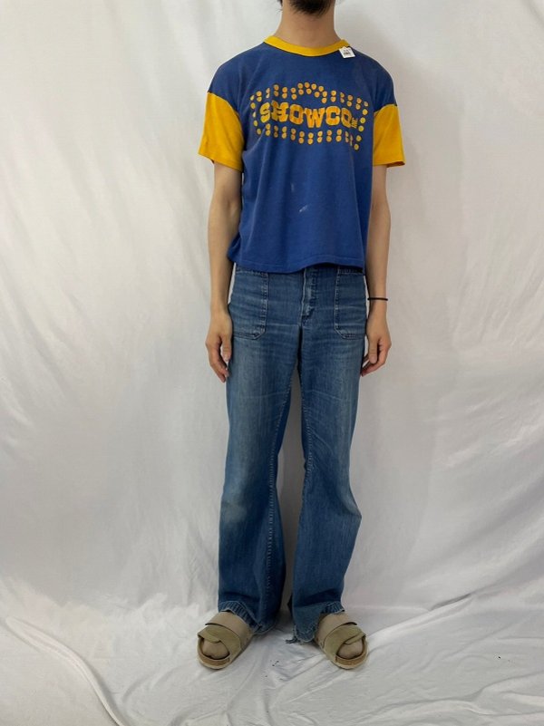 ROCHESTER大学 75 カレッジT リンガーネックT フロッキープリント