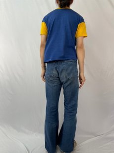 画像4: 70's USA製 "SHOWCO INC." フロッキープリントTシャツ L (4)