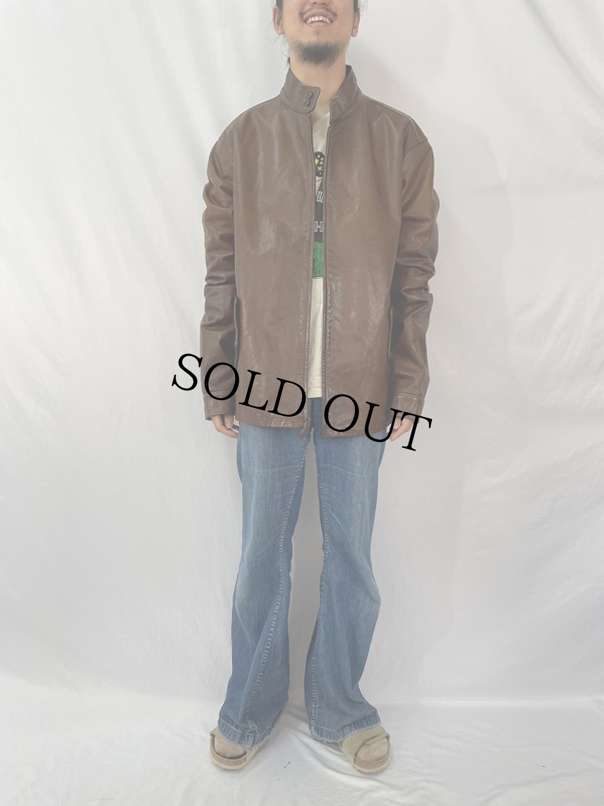 画像2: POLO Ralph Lauren レザージャケット XL (2)