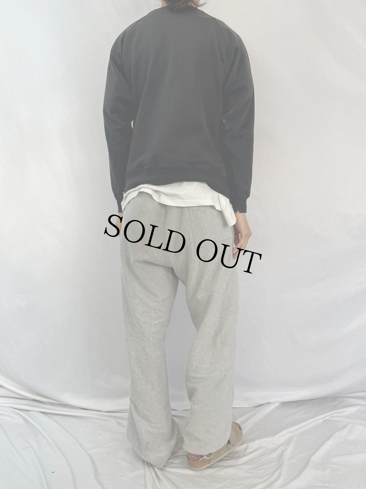 画像4: 90's USA製 オオカミプリント ラグランスウェット L (4)