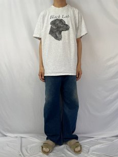 画像2: 90's "Black Lab" 犬プリントTシャツ XL (2)