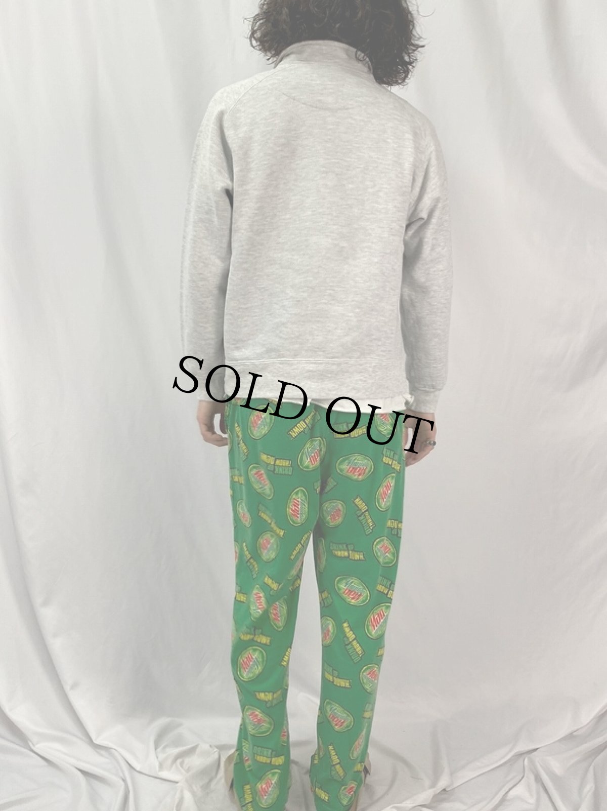 画像4: 90's Champion USA製 ロゴ刺繍 ハーフジップスウェット M (4)