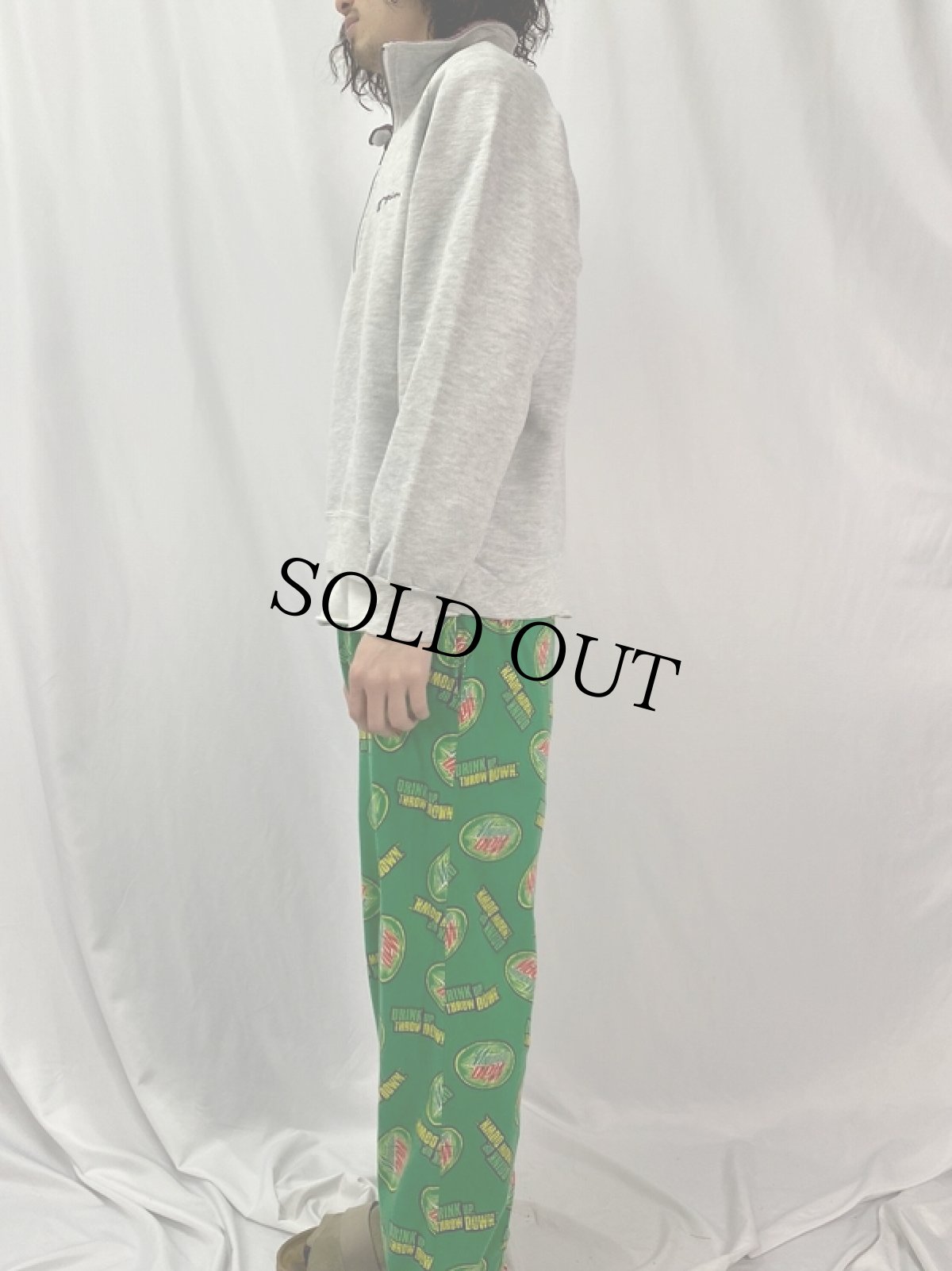 画像3: 90's Champion USA製 ロゴ刺繍 ハーフジップスウェット M (3)