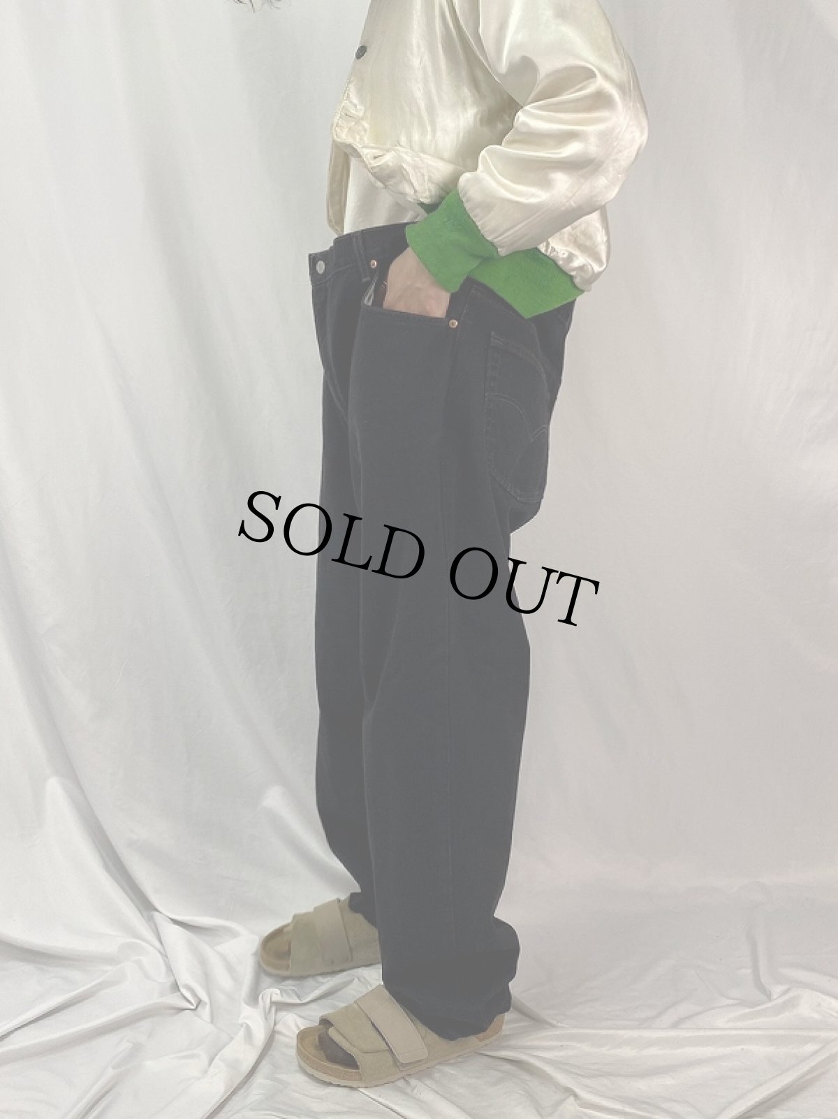 画像3: 90's Levi's 505 USA製 ブラックデニムパンツ W43 (3)