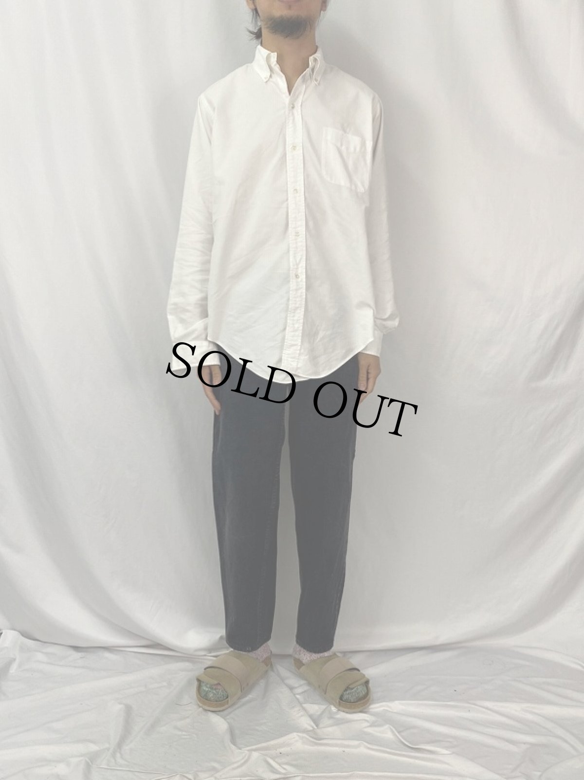 画像2: 70's Brooks Brothers USA製 6ボタン オックスフォードボタンダウンシャツ 15 1/2-5 (2)