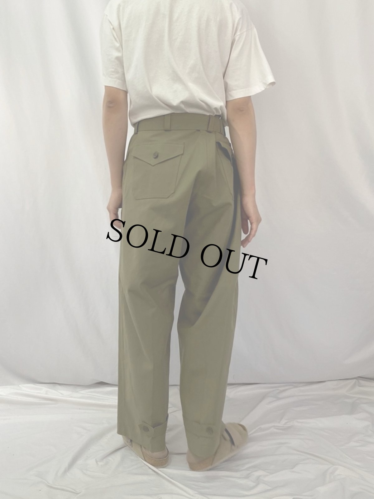 画像4: 60's イタリア軍 ゴム引き モーターサイクルパンツ MEDIUM (4)