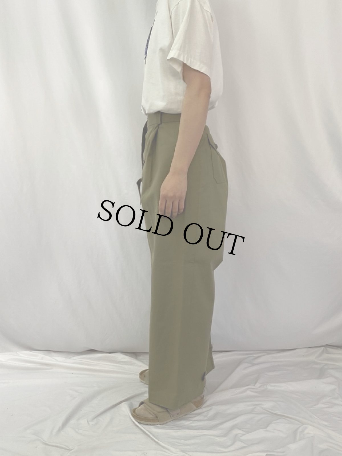 画像3: 60's イタリア軍 ゴム引き モーターサイクルパンツ MEDIUM (3)