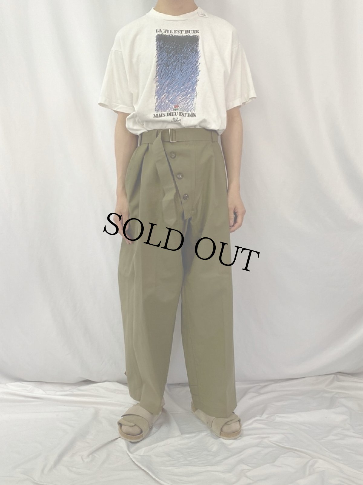 画像2: 60's イタリア軍 ゴム引き モーターサイクルパンツ MEDIUM (2)