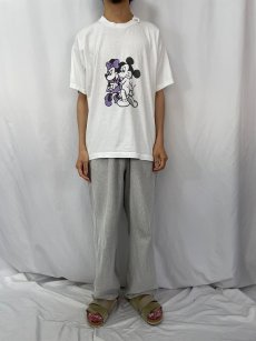 画像2: 90's MICKEY MOUSE & MINNIE MOUSE キャラクタープリントTシャツ XL (2)