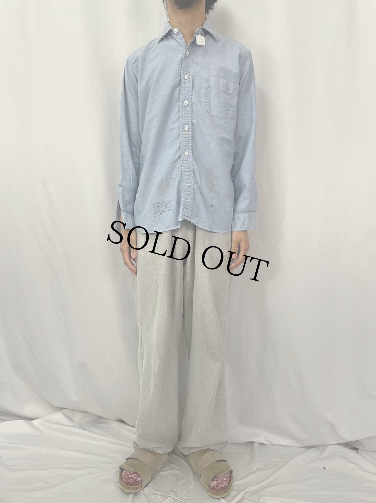 画像2: 50's U.S.AIR FORCE マチ付きオックスフォードシャツ (2)