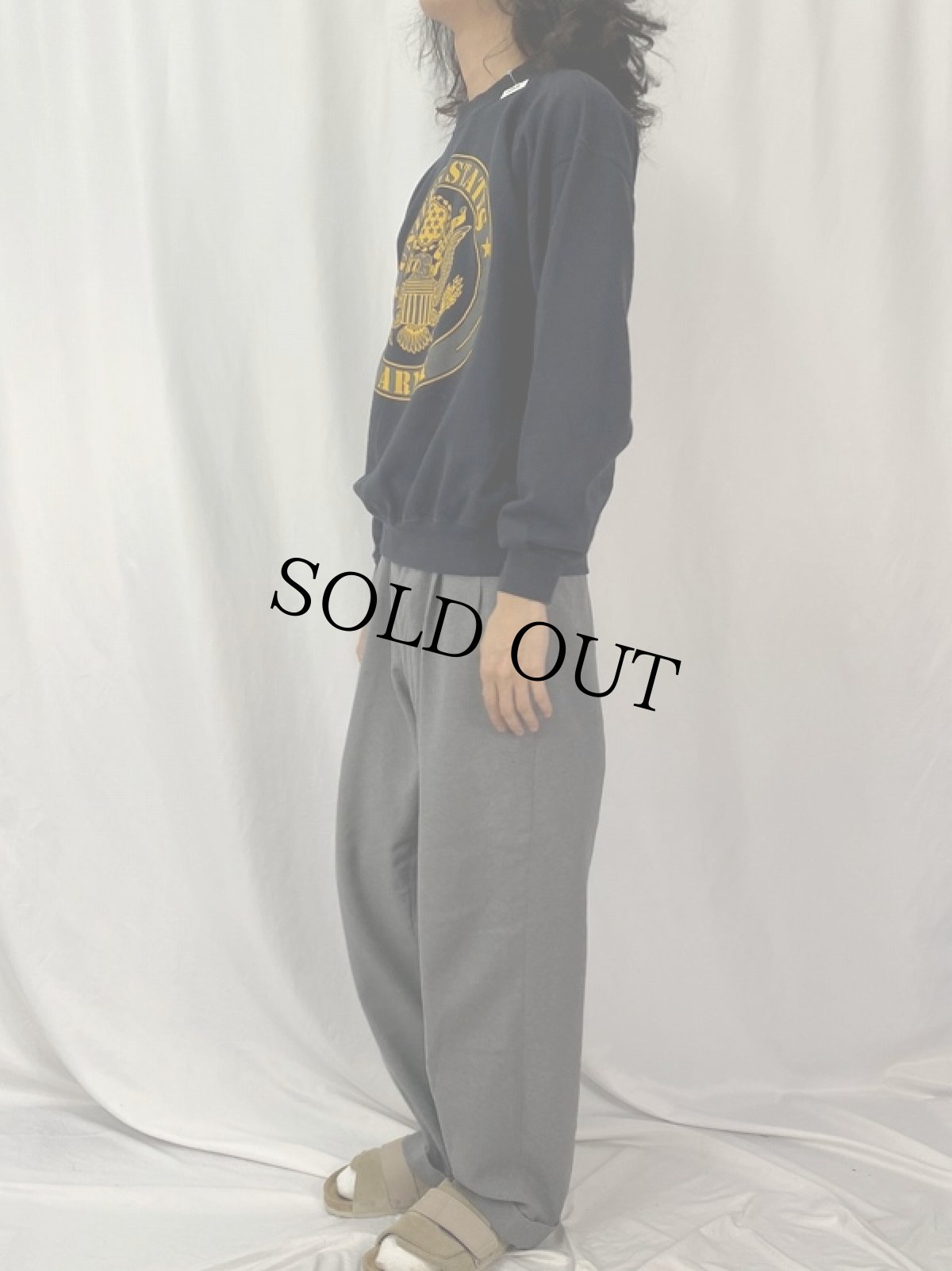 画像3: 90's SOFFE USA製 "U.S.ARMY" リフレクタープリントスウェット XL BLACK  (3)