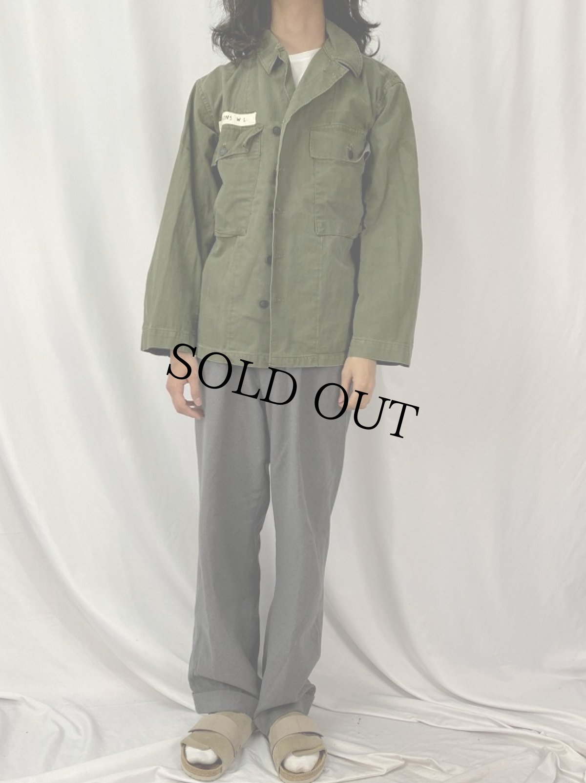 画像2: 40's U.S.ARMY 13スター M-43 HBTジャケット 36R (2)