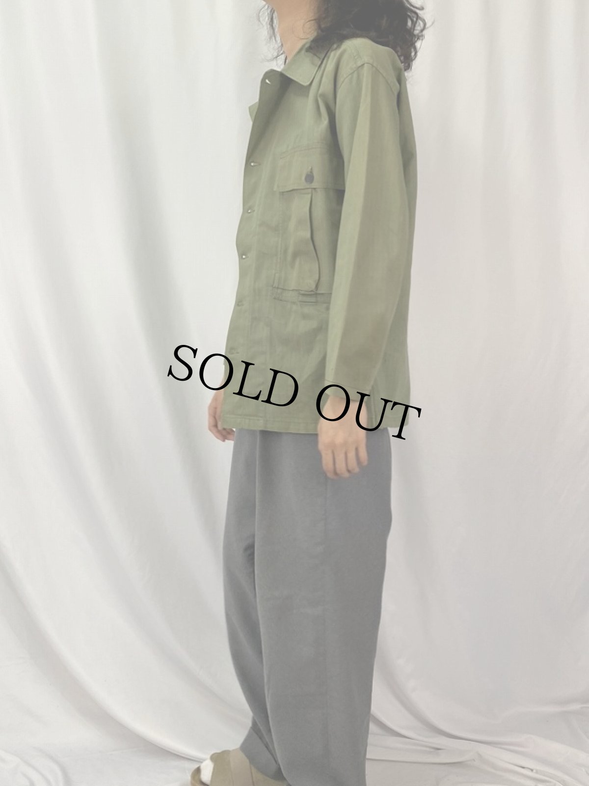 画像3: 40's U.S.ARMY 13スター M-43 HBTジャケット 40R (3)