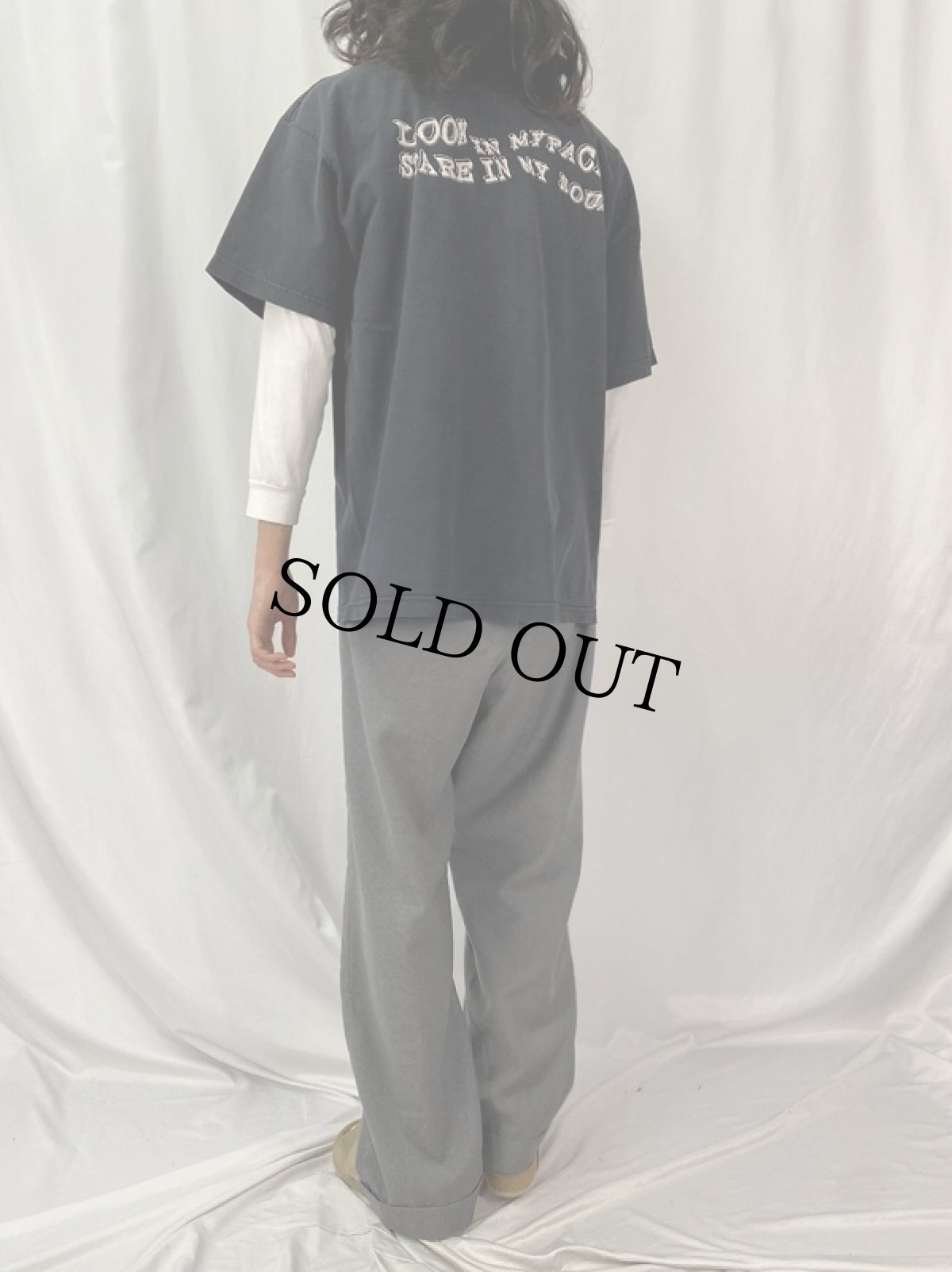 画像4: DISTURBED "LOOK IN MYPACE..." ヘヴィメタルバンド Tシャツ (4)