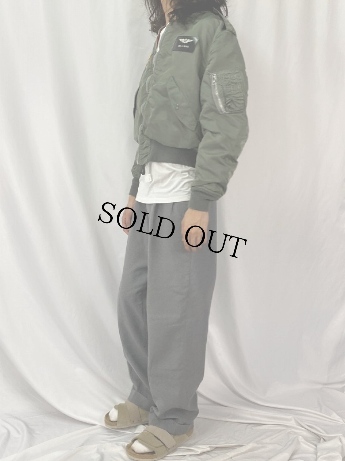 画像4: 民間品 U.S.AIR FORCE L-2B フライトジャケット LARGE (4)