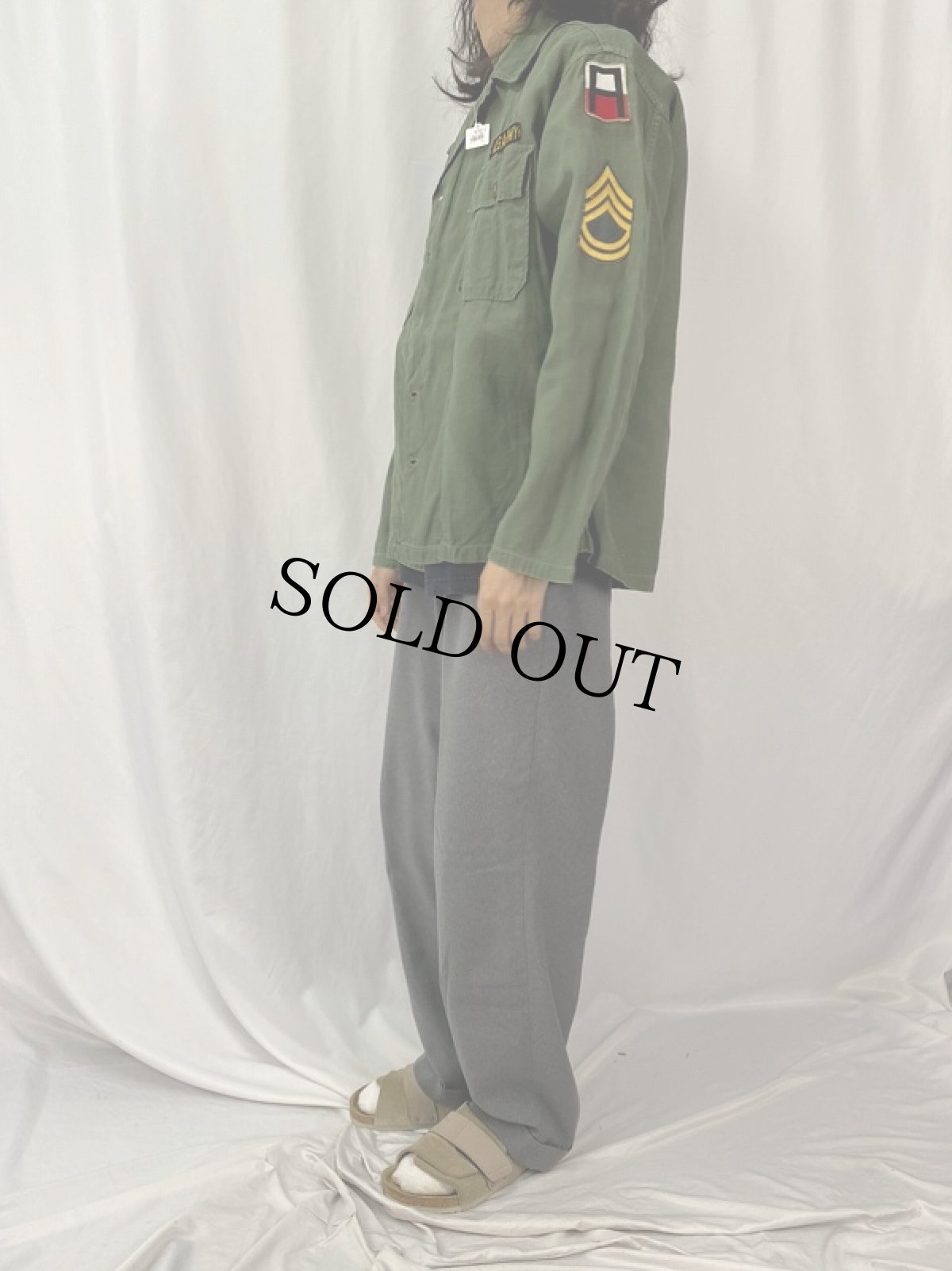 画像3: 60's U.S.ARMY パッチ付き ユーティリティシャツ 1st後期 (3)