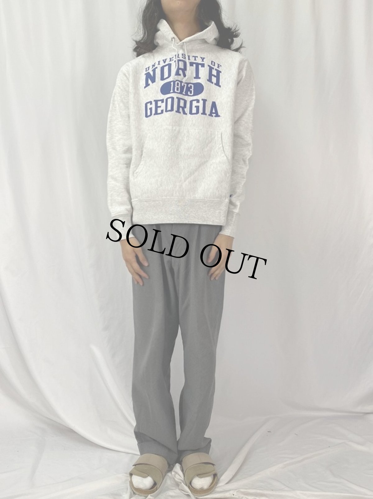 画像2: Champion REVERSE WEAVE "UNIVERSITY OF NORTH GEORGIA" スウェットフーディー M (2)