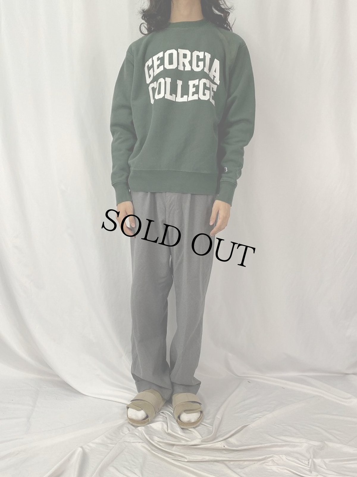 画像2: Champion REVERSE WEAVE "GEORGIA COLLEGE" プリントスウェット L (2)