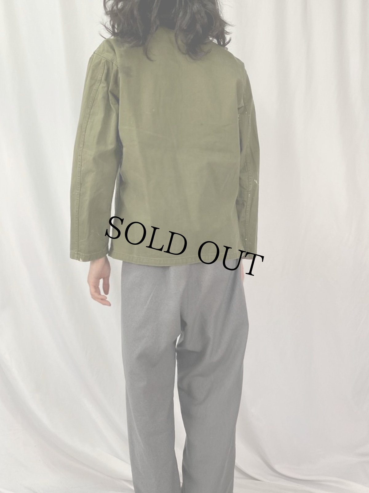 画像4: 40〜50's U.S.ARMY M-47 HBT ユーティリティシャツ SMALL (4)