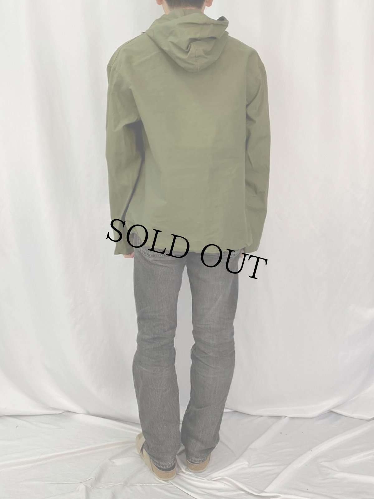 画像4: 40's U.S.NAVY デッキレインパーカー ステンシル入り (4)