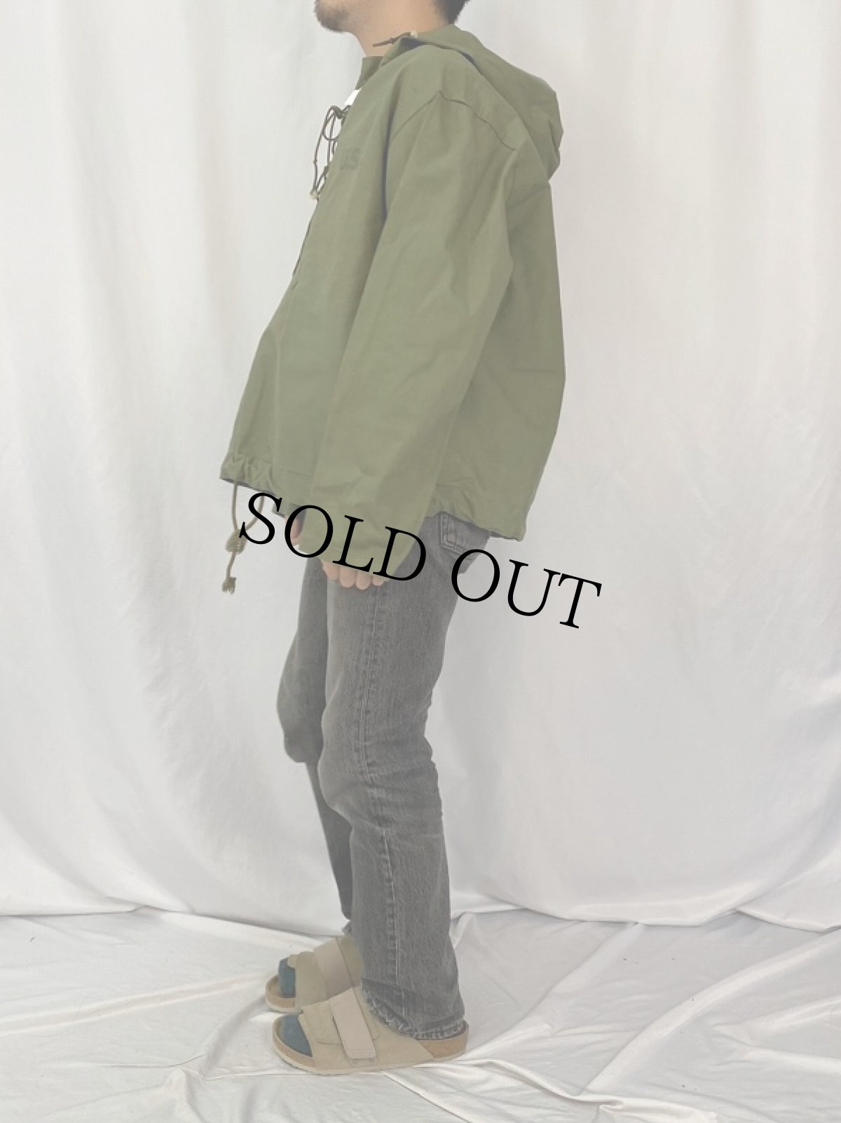 画像3: 40's U.S.NAVY デッキレインパーカー ステンシル入り (3)