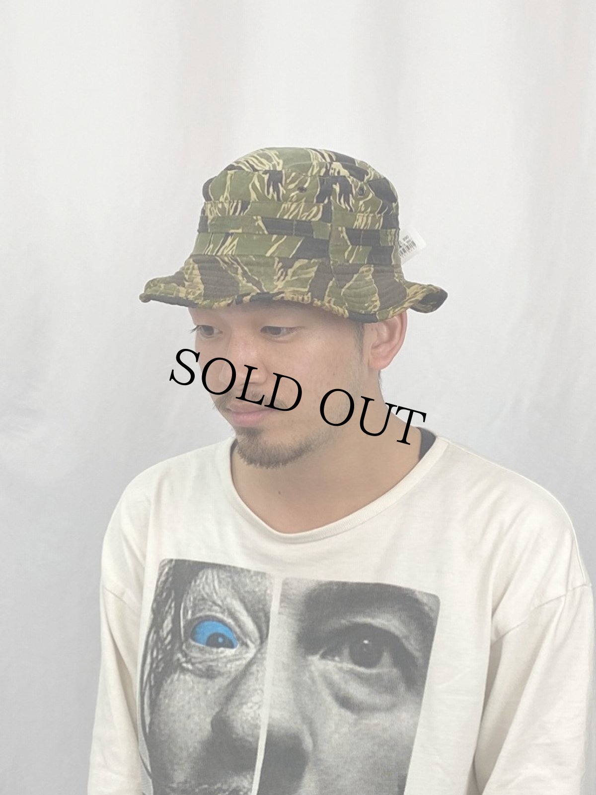 画像2: 60's U.S.ARMY ベトナムタイガーストライプ ジャングルハット (2)