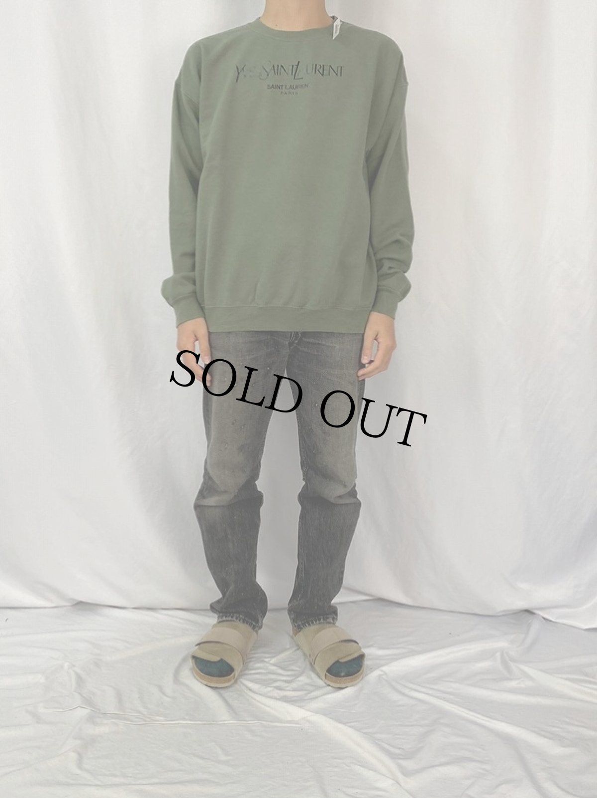 画像2: ブート Yves Saint-Laurent ロゴプリントスウェット (2)