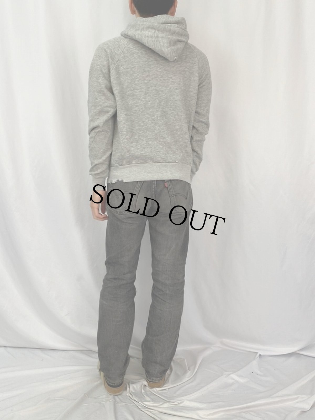 画像4: 80〜90's JANSPORT USA製 "UW LACROSSE" プリントラグランスウェットフーディー L (4)