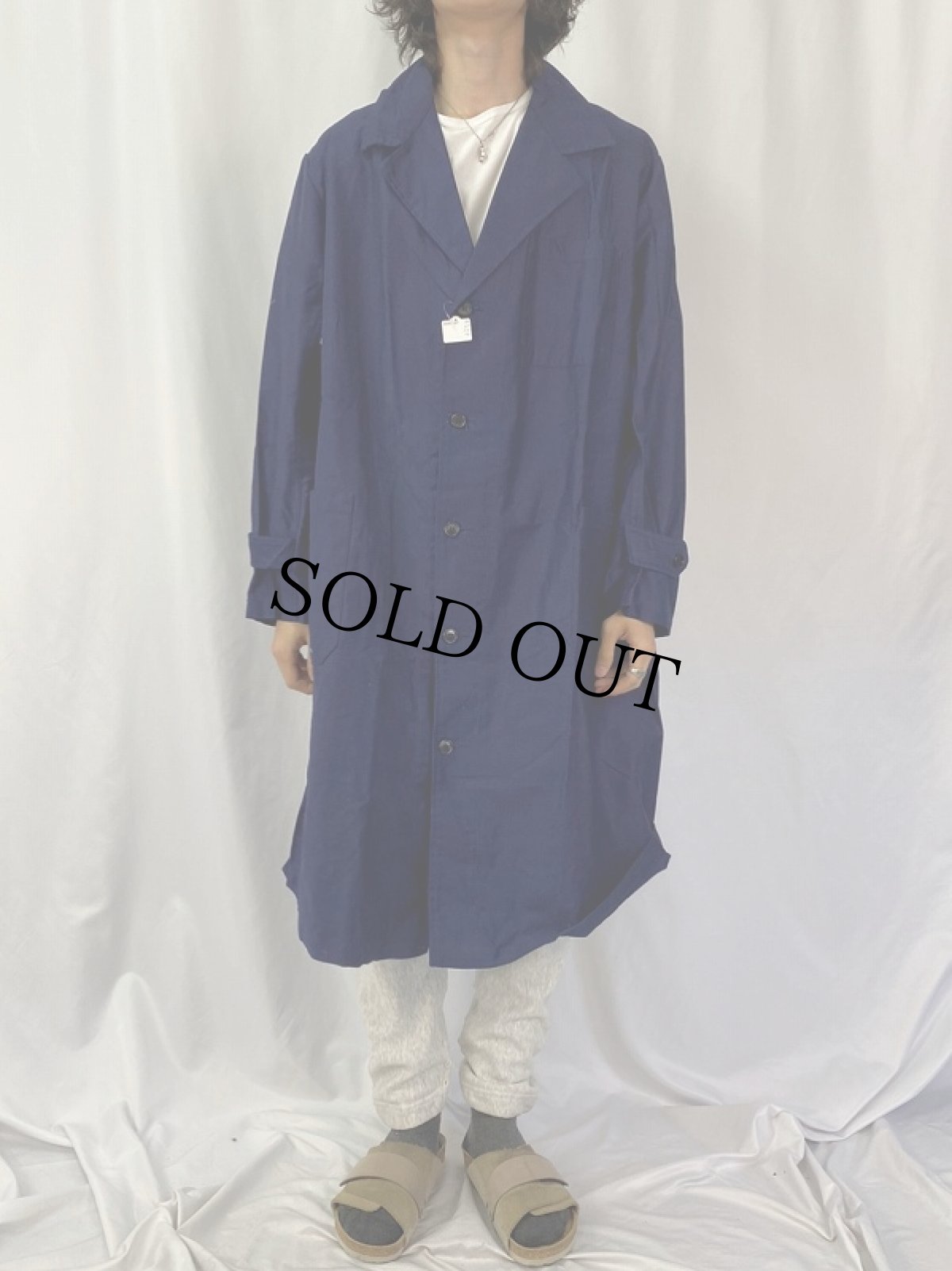 画像2: 60〜70's FRENCH モールスキン ワークコート DEADSTOCK (2)