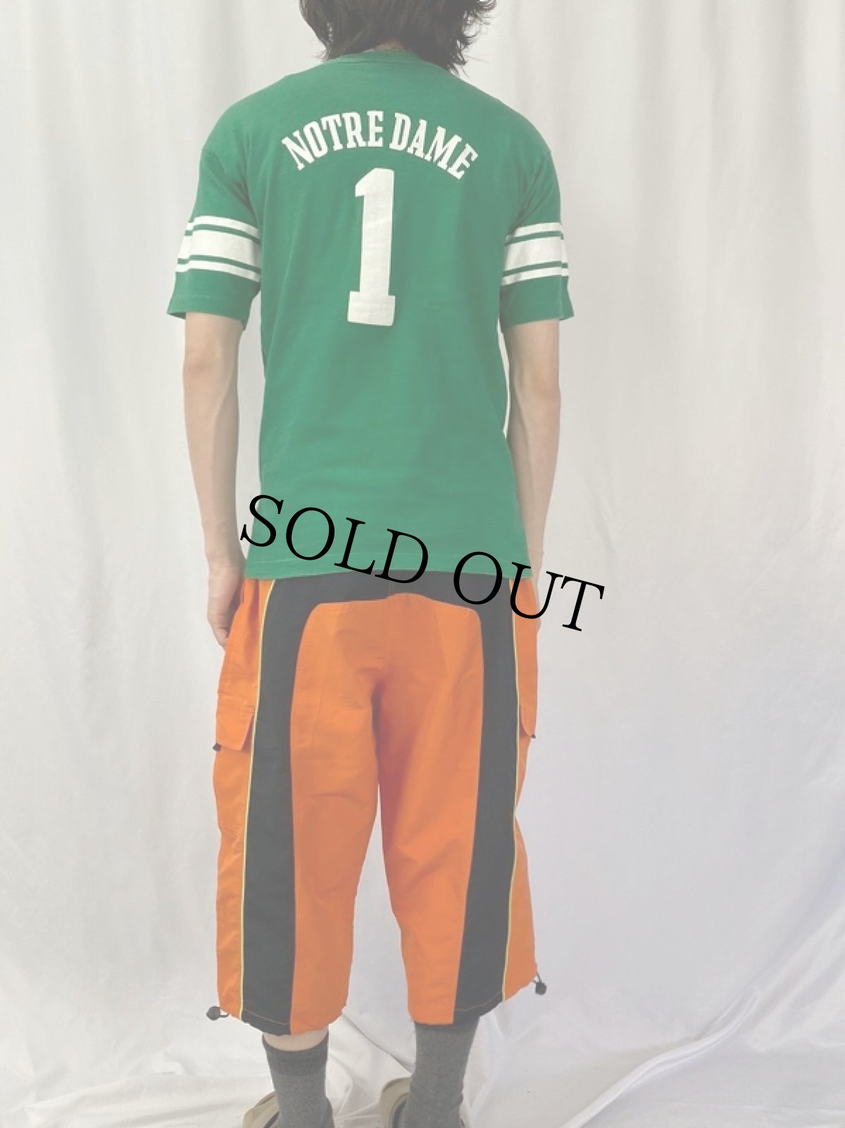 画像4: 70's Champion USA製 バータグ "NOTRE DAME 1" プリントTシャツ L (4)