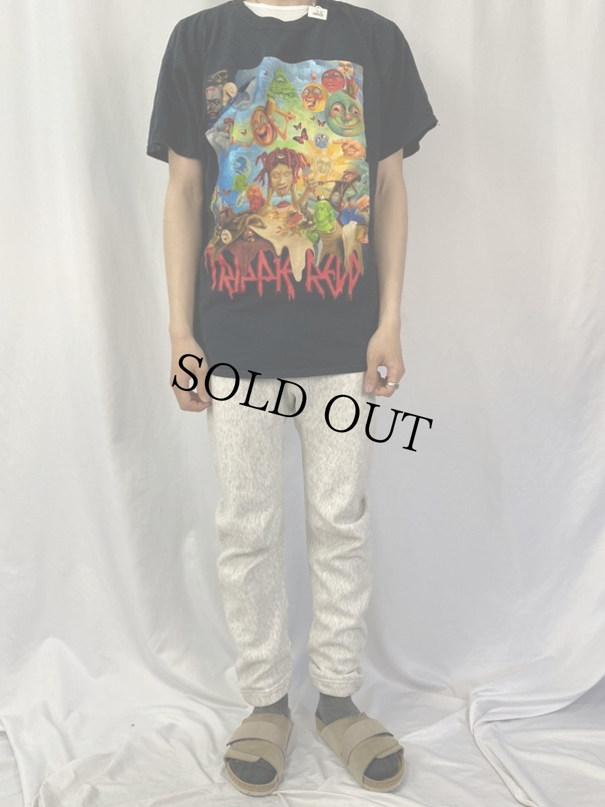 画像2: 50's Champion REVERSE WEAVE "タタキタグ" ウイングフット 染み込みプリントスウェットパンツ S (2)