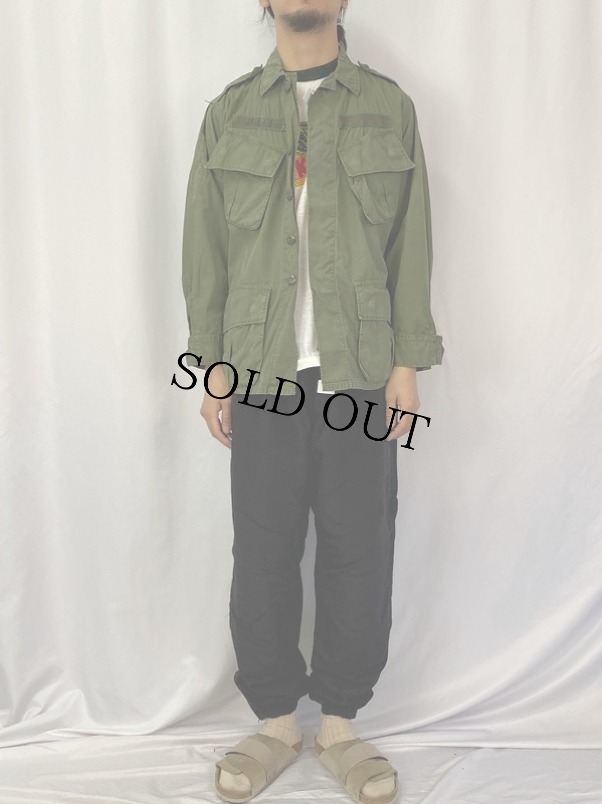 画像2: 60's U.S.ARMY ジャングルファティーグジャケット 2nd SMALL-SHORT (2)