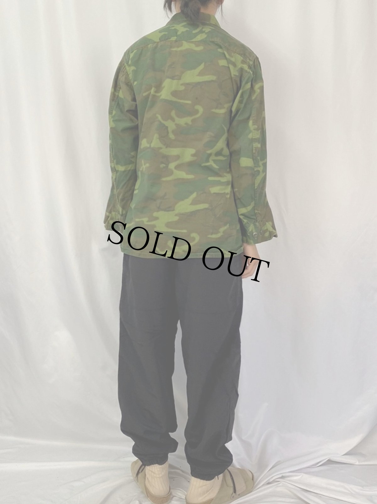 画像4: 60's U.S.ARMY ERDL迷彩 グリーンリーフ ジャングルファティーグジャケット 3rd MEDIUM-REGULAR (4)