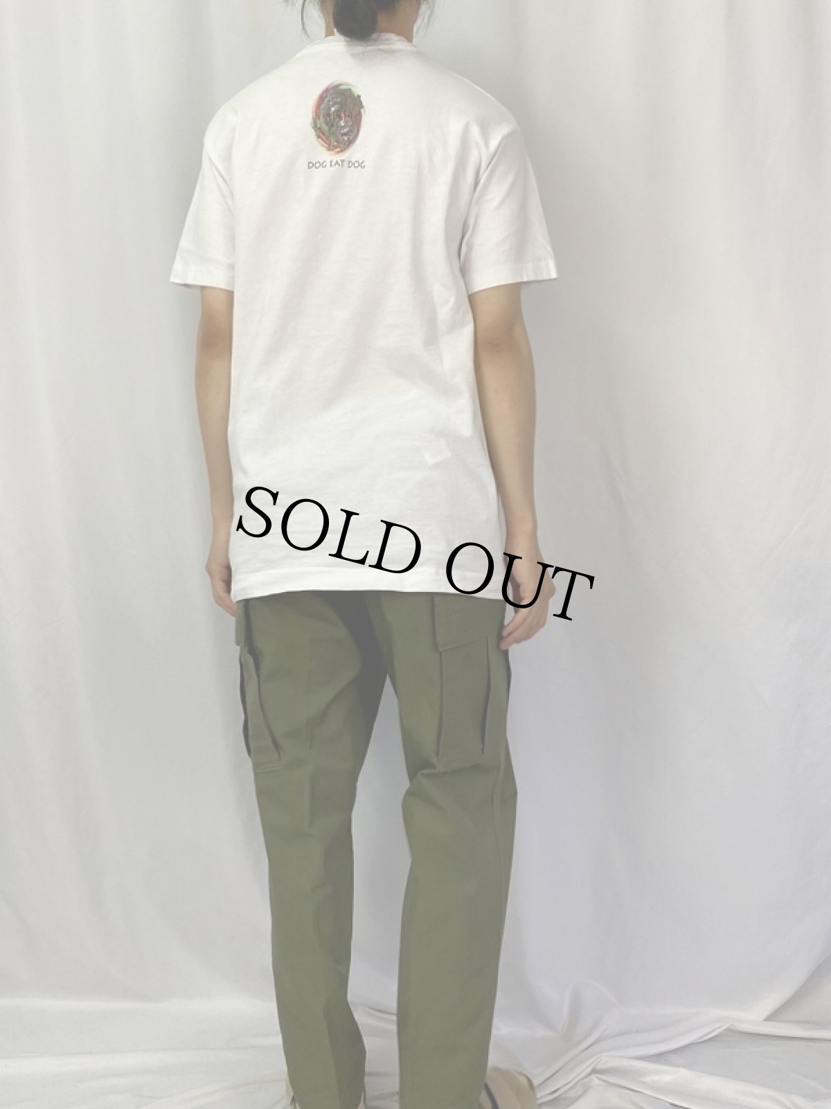 画像4: 90's DOG EAT DOG USA製 "HIGH-THC" ガンジャプリントTシャツ L (4)