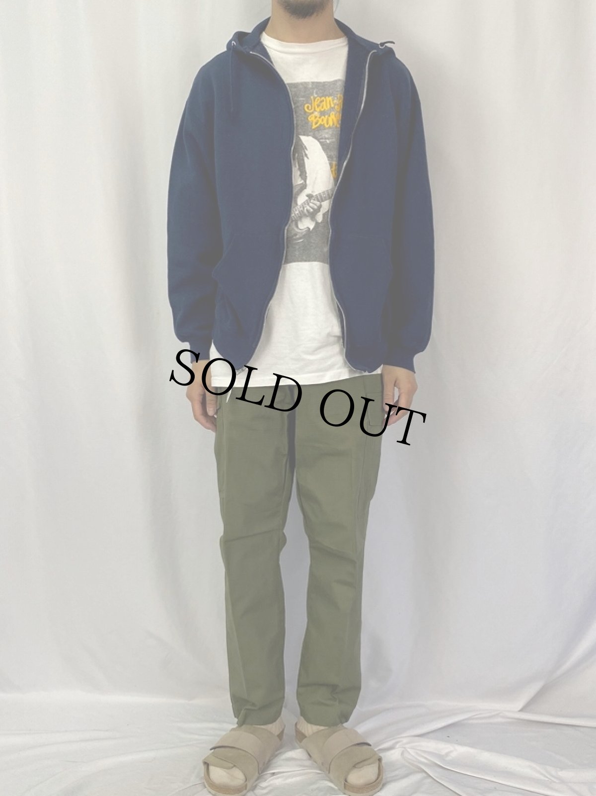 画像2: CANDY-ASS RECORDS レコードレーベルスウェットフーディー NAVY (2)