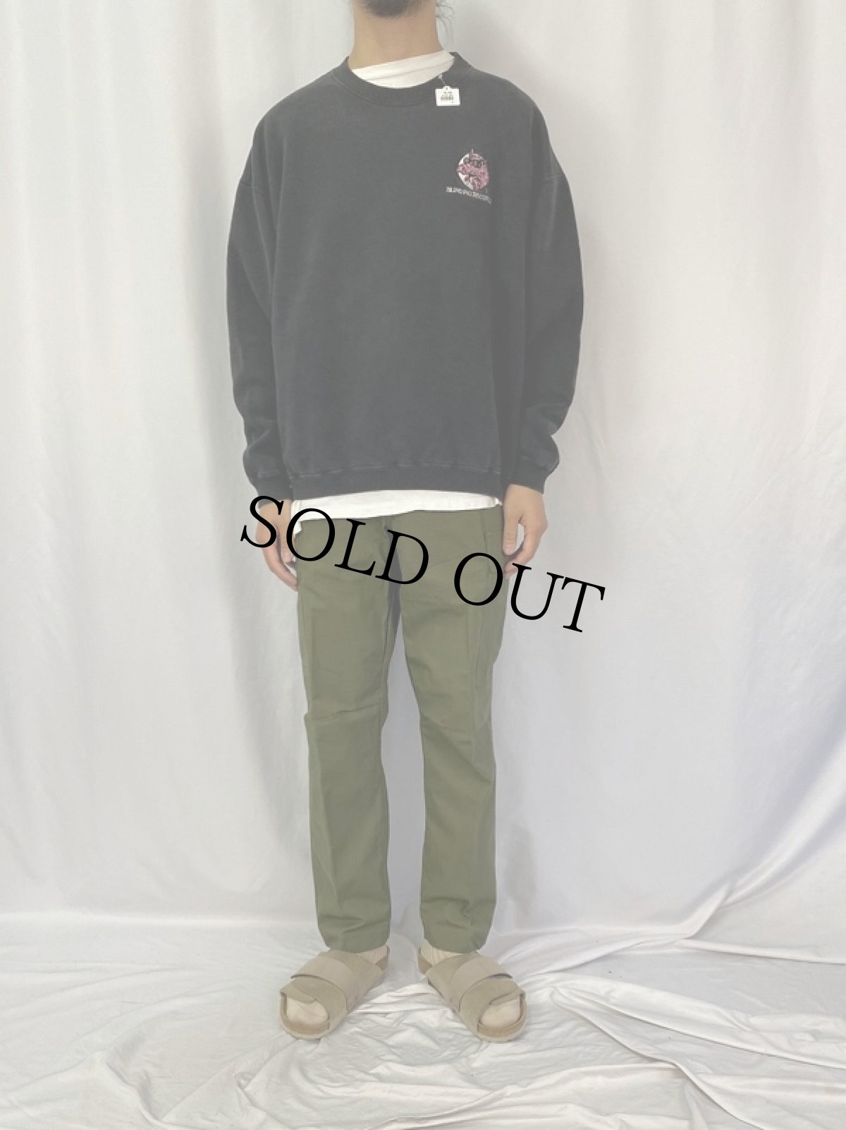 画像2: 90's〜 BLIND PIG RECORDS レコードレーベール 刺繍スウェット XXL (2)