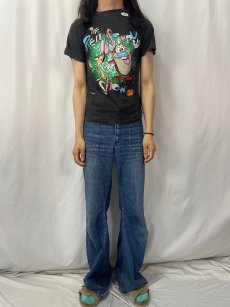 画像2: 90's The Ren and Stimpy Show ニコロデオン キャラクタープリントTシャツ (2)