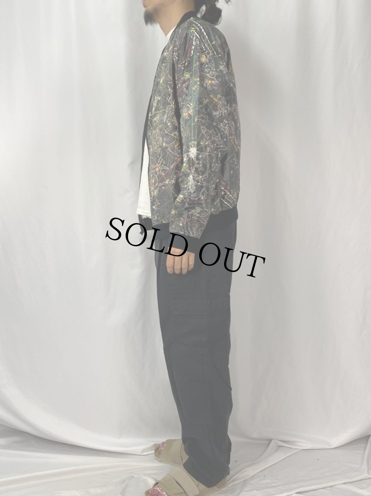 画像3: 〜90's GLOWIN' THE GALAXY USA製 星座柄 ペーパージャケット XXL (3)